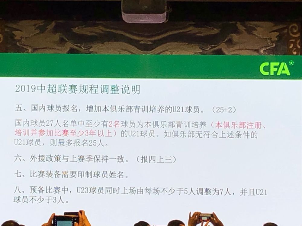 中超规程出炉:外援注册4人上场3人 球员顶薪税