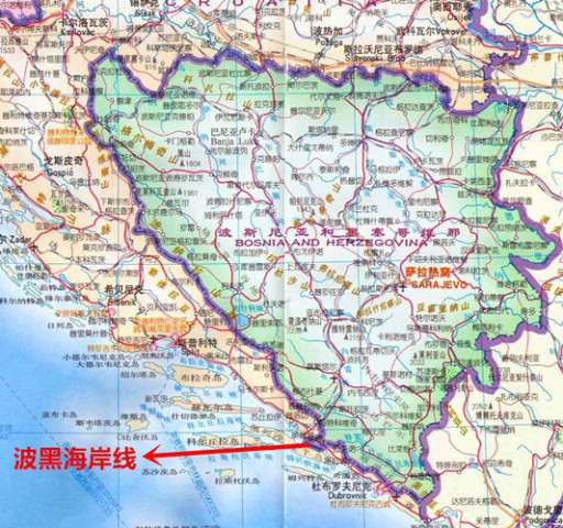 波黑地图_波黑 - 随意云