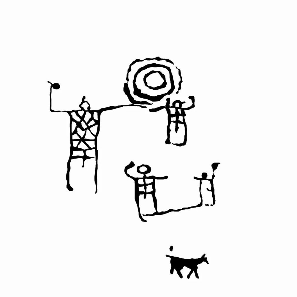 贺兰山岩画线稿.