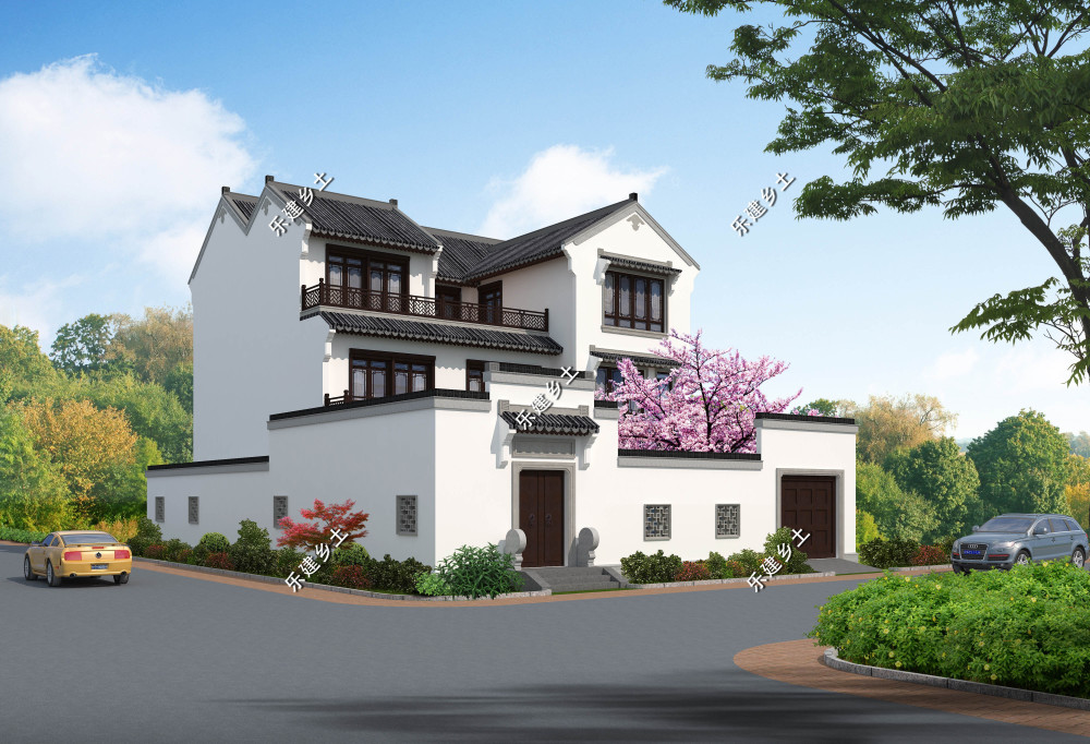 中式宅院别墅怎么建 连廊 车库 露台一个都不能少 腾讯新闻