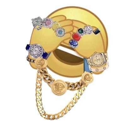 捂脸笑表情包:尴尬又不失炫富