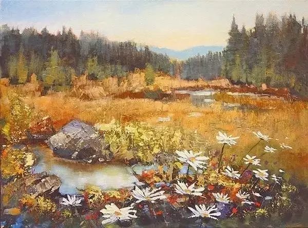 油画|用刮刀刮出的作品，看起来就是爽！