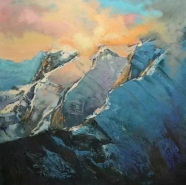 油画|用刮刀刮出的作品，看起来就是爽！