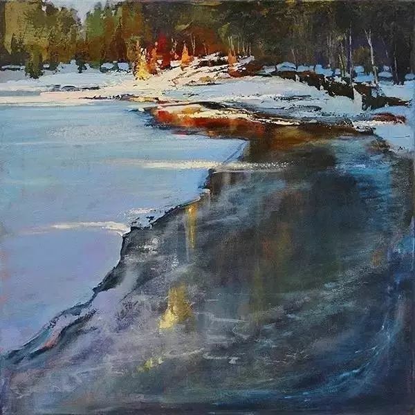 油画|用刮刀刮出的作品，看起来就是爽！