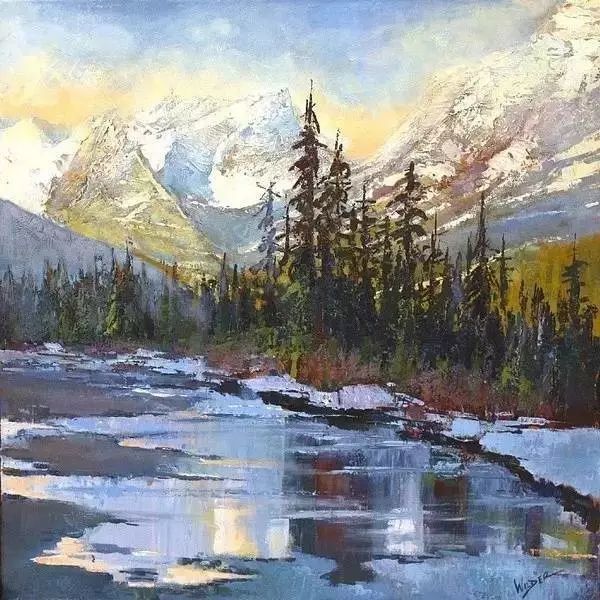 油画|用刮刀刮出的作品，看起来就是爽！