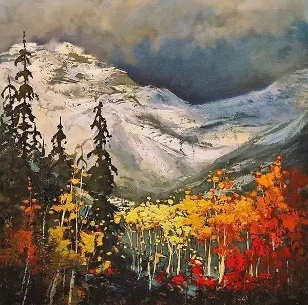 油画|用刮刀刮出的作品，看起来就是爽！