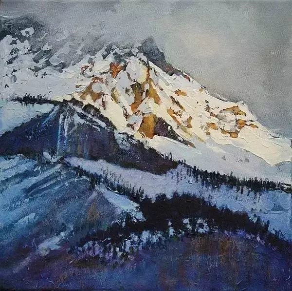 油画|用刮刀刮出的作品，看起来就是爽！