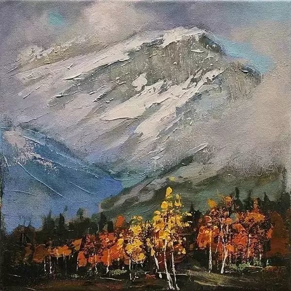 油画|用刮刀刮出的作品，看起来就是爽！