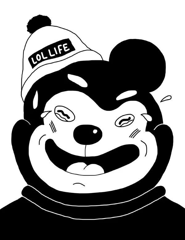 黑白里多变的画法 略带恶趣味的幽默