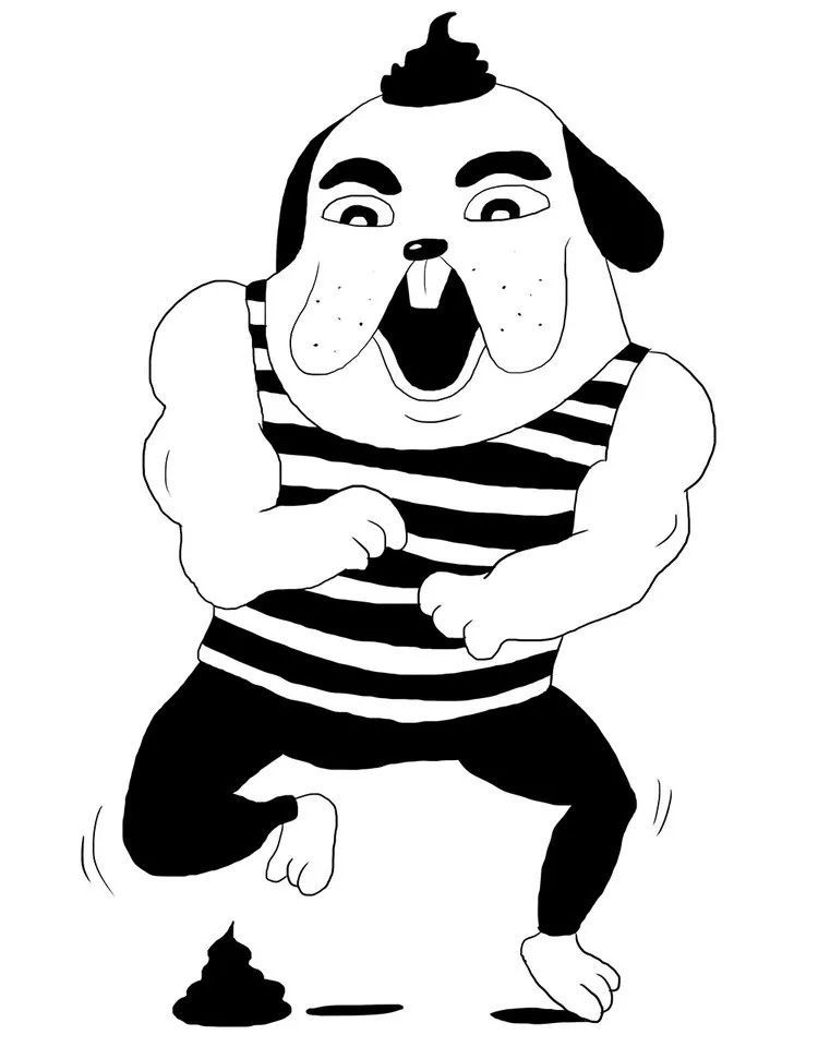 黑白里多变的画法 略带恶趣味的幽默
