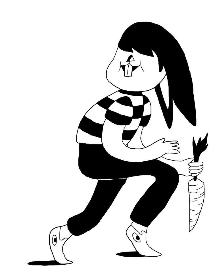 黑白里多变的画法 略带恶趣味的幽默