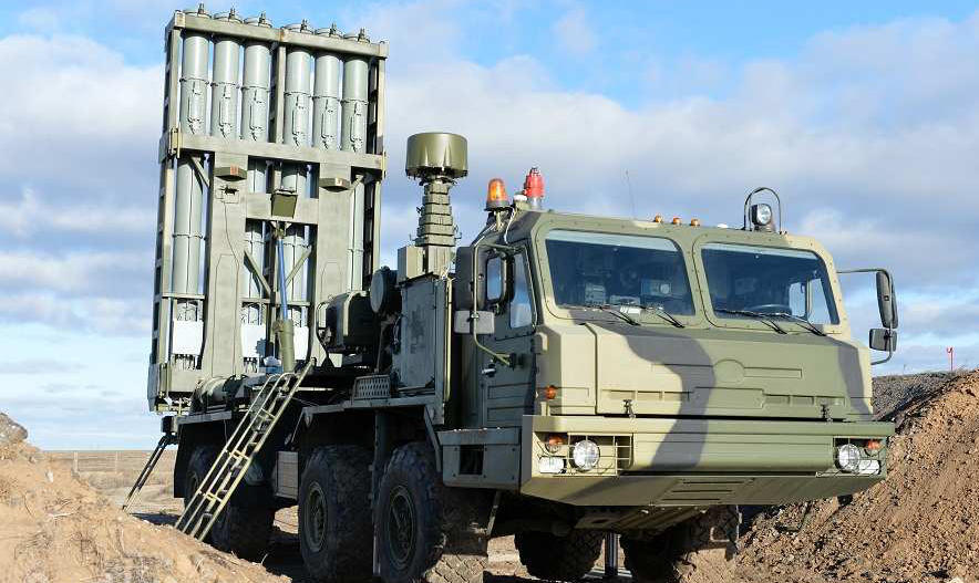 俄軍s-350防空導彈發射車.