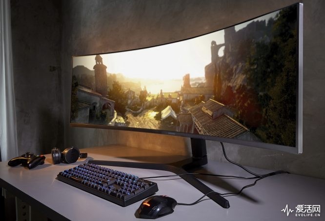 All in曲面显示器 三星升级游戏带鱼屏CRG9