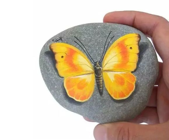 心理测试:你喜欢哪个石头画的蝴蝶,测你的哪个特性容易吸引异性