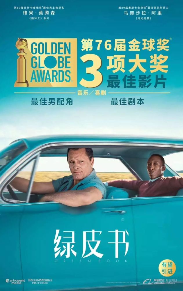 第76届金球奖:《绿皮书》获得最佳编剧奖