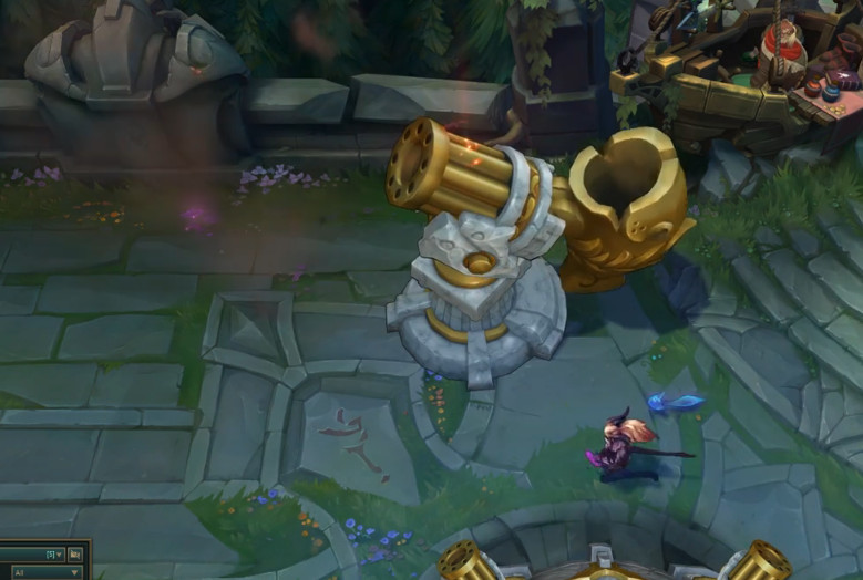 LOL新版无限火力泉水直达战场的海牛大炮,打