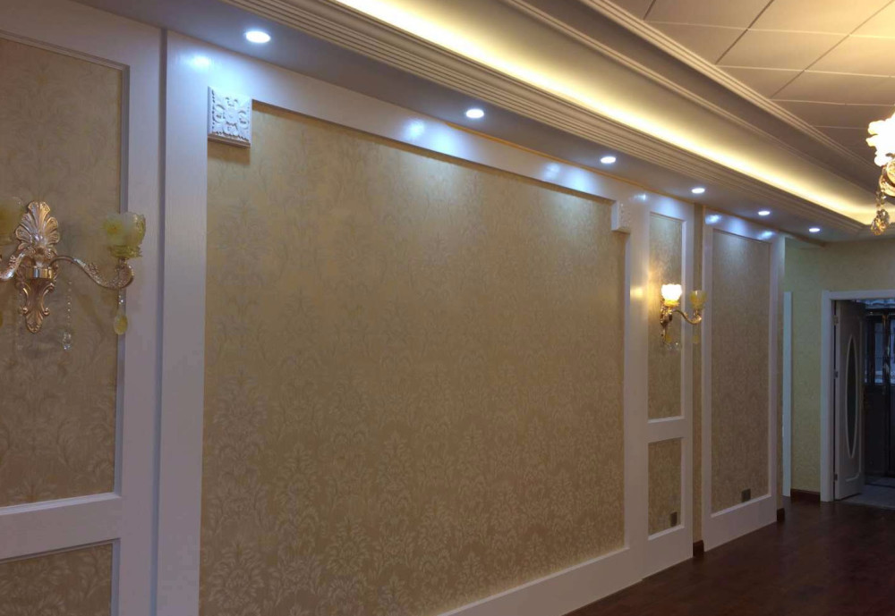 新房硬装完成,沙发墙与端景墙呼应设计,真漂亮