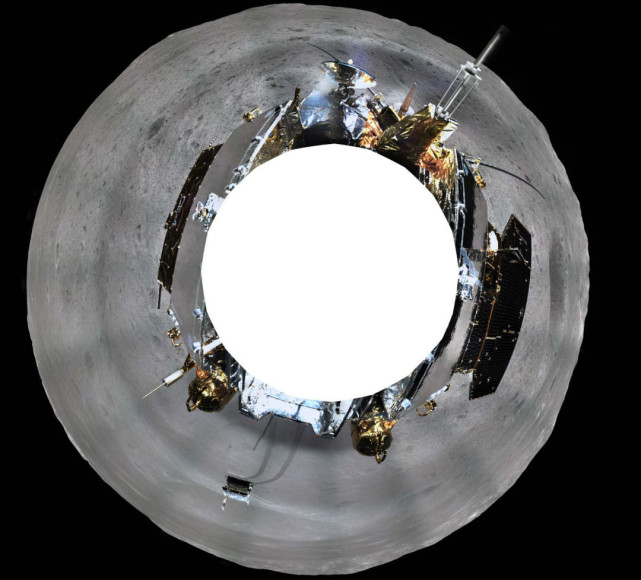 嫦娥四号传回的环月照片