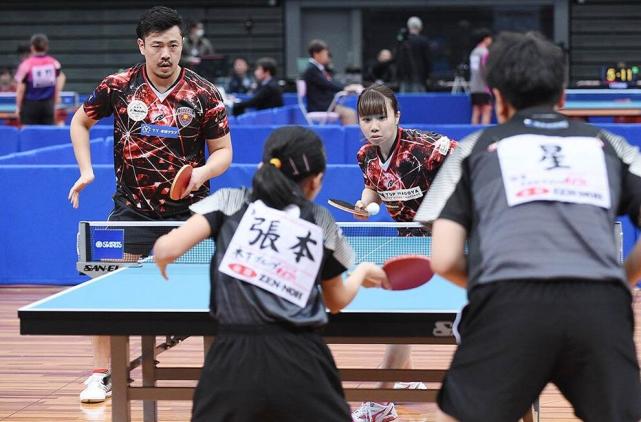 日本赛混双张本智和进8强 石川佳纯吉村真晴出