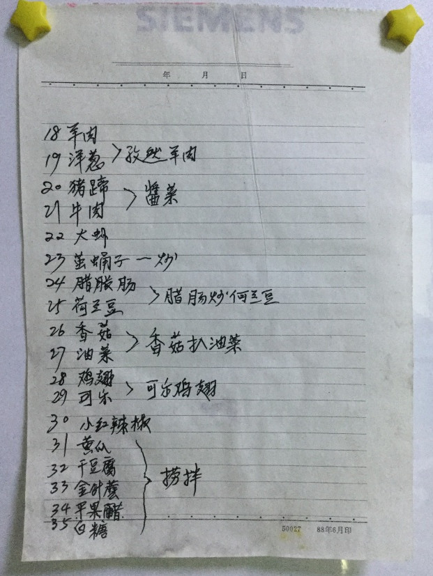 66道菜！东北爷爷坚持近20年手写年货菜单