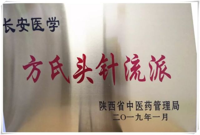 祝贺长安方氏头针流派立项陕西省中医学术流派传承工作室项目