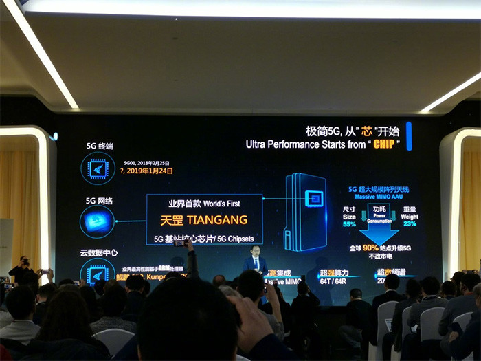 华为发布5G基站芯片天罡,5G基站全球发货2.5