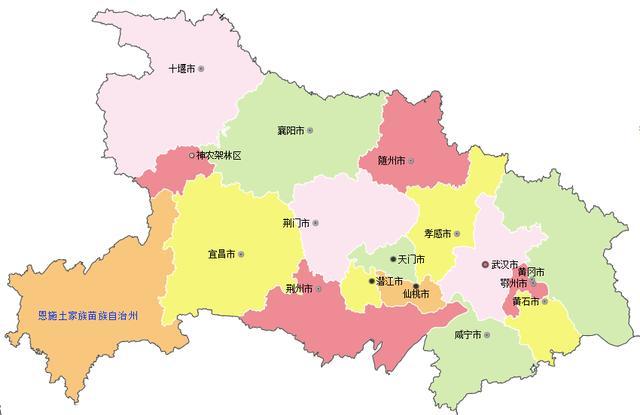 2018年湖北各市人口及GDP排名