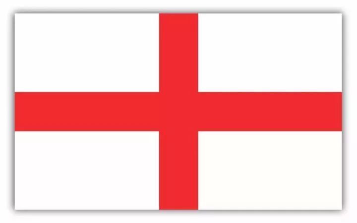 英格兰圣乔治十字旗白底红十字旗的声名显赫与圣乔治有密切关联.
