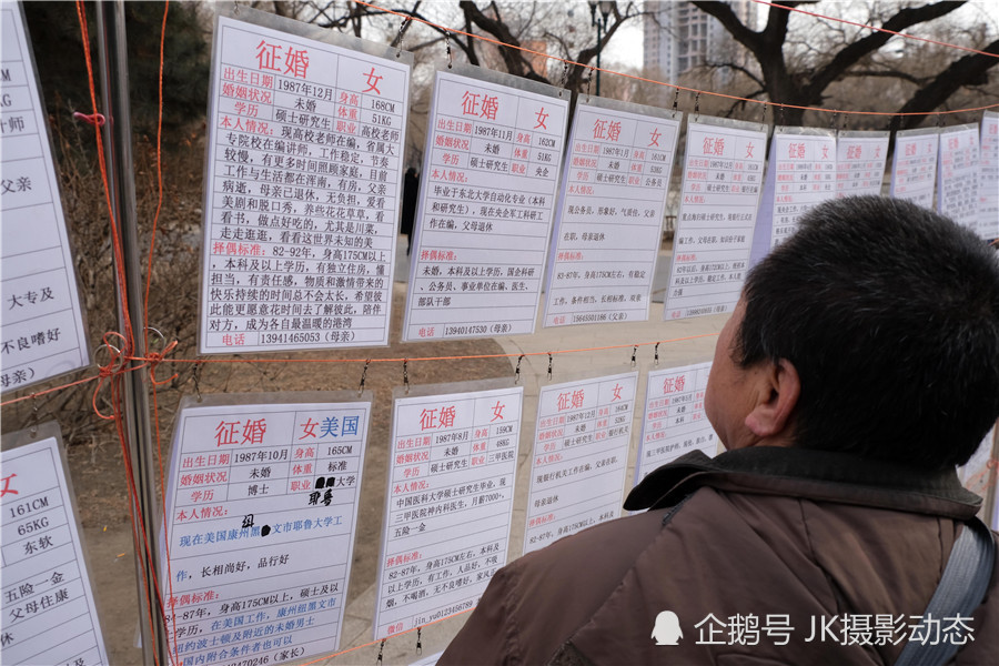 原创ii沈阳南湖公园相亲角春节相亲忙