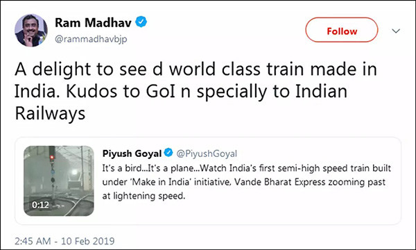 尴尬了！印度炫耀国产“高铁”快速如飞 却被网友扒皮打脸