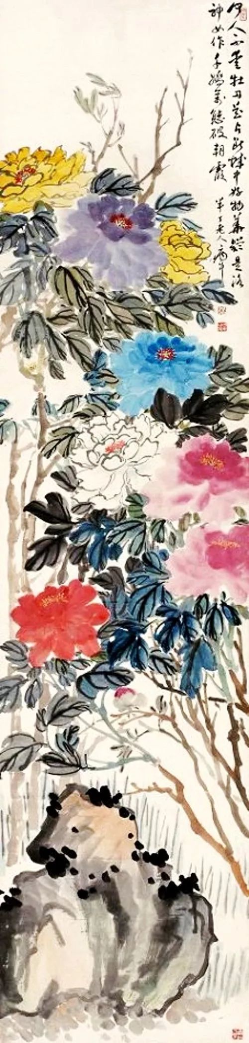 艳而不俗陈半丁牡丹作品欣赏