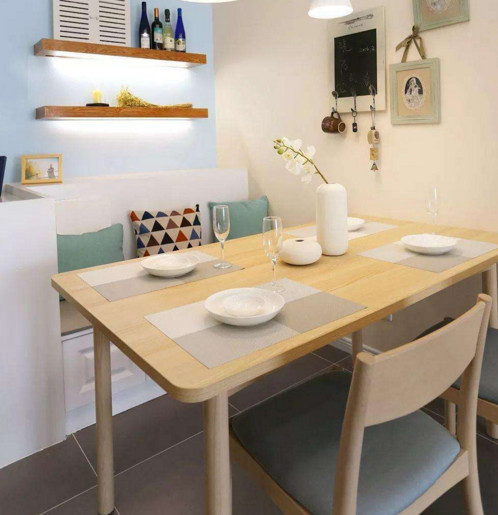 越来越多人家里做个卡座餐桌,好看又省地方,太聪明了