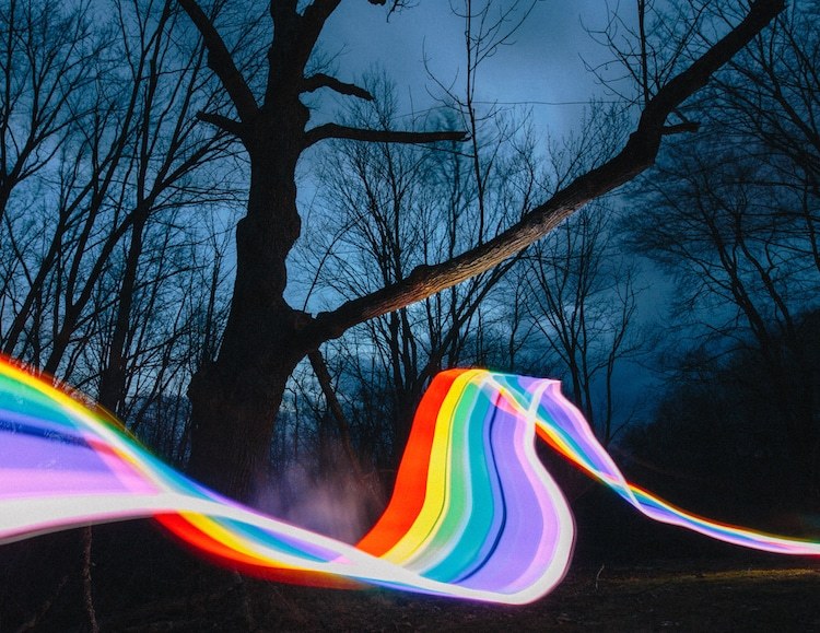 创意风景摄影:一条彩虹落凡尘