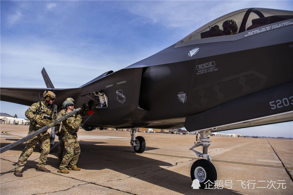 第一次在美军基地进行f-35a的前进基地加油点培训