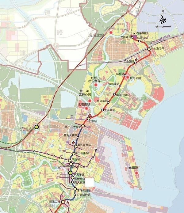 天津地铁z4线线路图图片