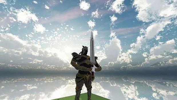 骑士手握巨剑伫立在草原之上,既霸气又像是一个守护者,不过要是想要