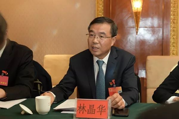 林晶华与人大代表共同审议政府工作报告
