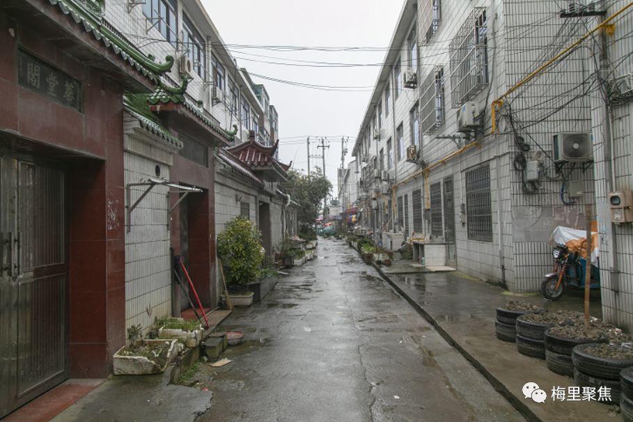 便赶着回家准备午饭 梅村的小巷蜿蜒曲折 安静又平和 巷子里的