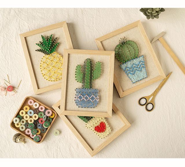 可与孩子一起制作的手工diy弦丝画