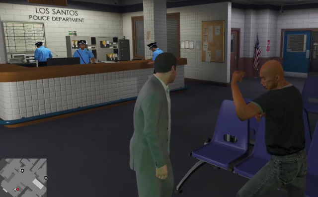 Gta5 跑到警察局中被人打会怎样 警察的举动令我泪目 热备资讯