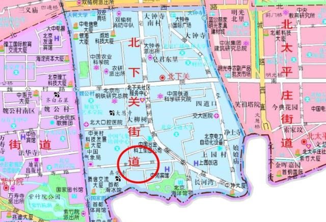 北京市海淀區北下關街道還有一片城中村,位於靠近西城區地方