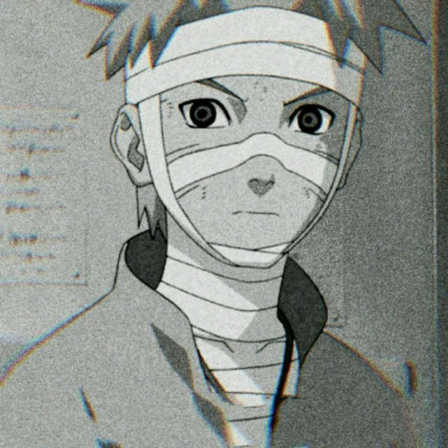 火影忍者动漫男头,坚毅的表情