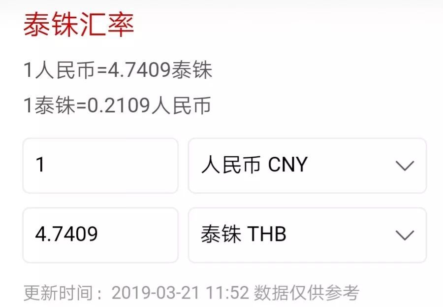 人民币兑换泰铢汇率(人民币兑换泰铢汇率走势图新浪网)