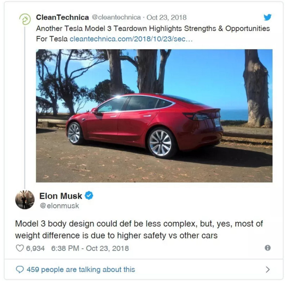 特斯拉 Model 3 在工程上的魔法与败笔