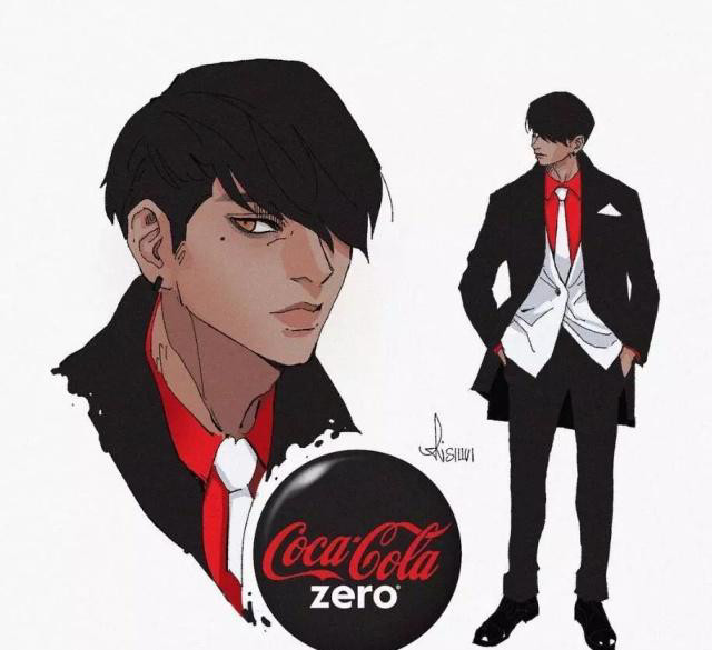 汽水饮料拟人化,可口可乐变诱惑大姐姐,雪碧化身冷艳美人