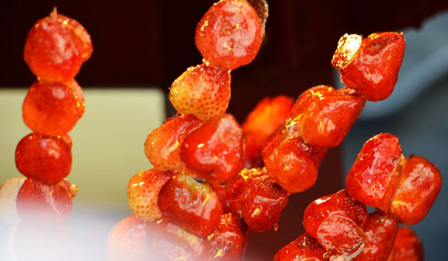 冰糖葫芦,草莓,冰糖