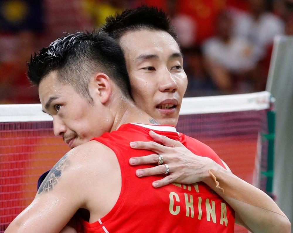 里约奥运会李宗伟林丹赛后拥抱