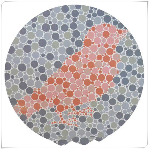 5张色盲色弱检测图,第一张最简单,最后一张容不得半点马虎