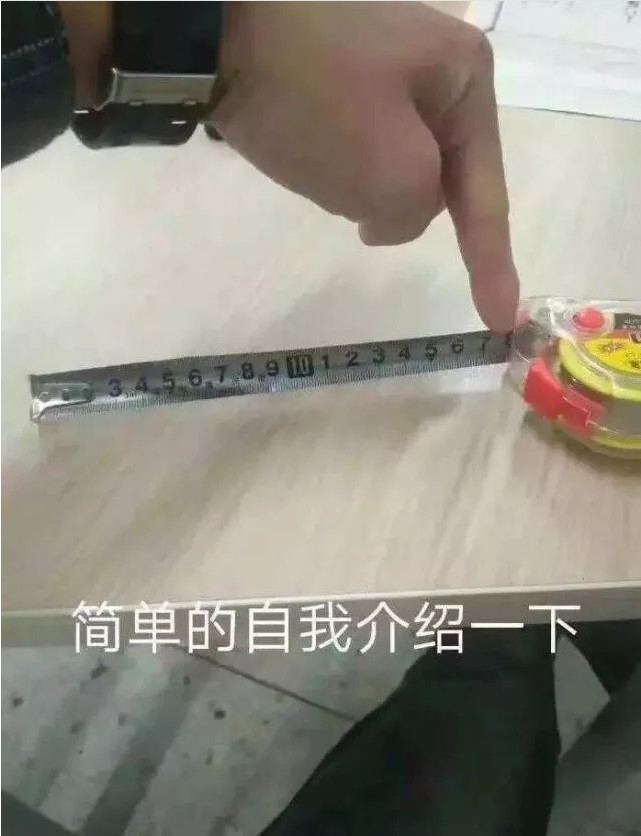 表情包:简单的自我介绍一下,我是皮尺,长18cm!