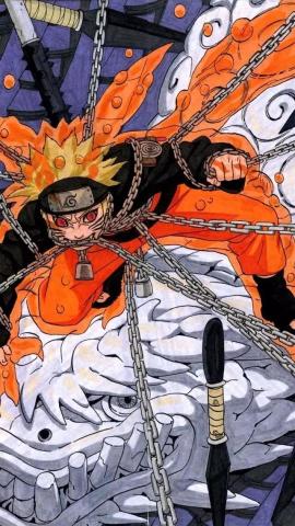 火影动漫高清壁纸欣赏,小鸣人在荡秋千,一个人弱小孤寂,心疼